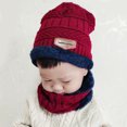thumbnail image 1 of Gorro y babero de lana coreano de estilo creativo de invierno uno grueso, 1 of 6