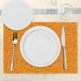 thumbnail image 3 of Ambesonne Orange Place Mats Set of 4, Halloween Pumpkin Skull, Standard Size, Orange, 3 of 6