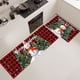 thumbnail image 5 of ¡Ofertas navideñas en liquidación! PRETXORVE - Juego de 2 tapetes y alfombras navideñas para cocina, antideslizantes, con base para suelo, decoración navideña (40,6 x 60,9 cm + 40,6 x 122,9 cm), 5 of 6