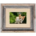 thumbnail image 7 of Rustic Barnwood Picture Frames – Reclaimed Wood Photo Frames – Wood Frame with Mat for Wall & Tabletop Display – Made in USA, Weathered Gray, 11x14 matted to display a 8x10, Burlap Mat, 7 of 7