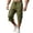 1#Army Green, variant on BRANROY Men's Cargo Below Knee Pants - Casual Drawstring Elastic Waist Capri Pants with Multiple Pockets Relaxed Fit Work Short,Army Green L