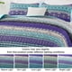 thumbnail image 3 of Colcha WONGS BEDDING Boho King Size, microfibra, azul y morado, 3 of 7
