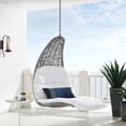 thumbnail image 1 of Modway Landscape Hanging Chaise Lounge Outdoor Patio Swing Chair in Light Gray White, 1 of 7