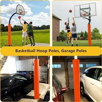 6 Feet Tall Round and Square Pole Pad, Wrap Around Pole & Post Padding, 2" Thick Heavy Duty Safety Pole Pads, Fits 2.5"- 6.5" Diameter Basketball Pole, Basement Pole, Playground Po