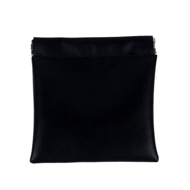Bolsa con cierre a presión Mini neceser de imitación de cuero Organizador impermeable con cierre automático para monedas, joyas, tarjetas, pintalabios y llaves