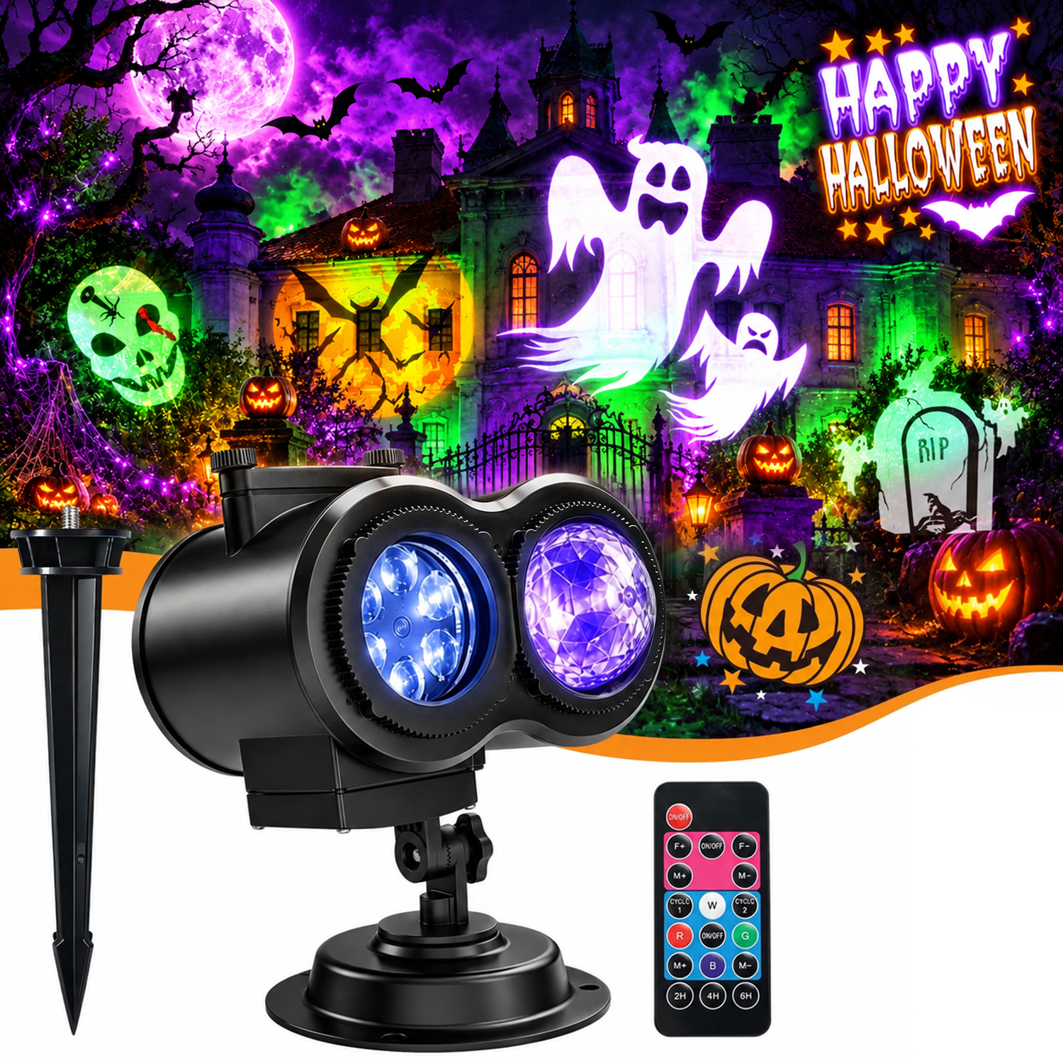 Uncahome Halloween Projector Lights With 16 HD Slides photo 1