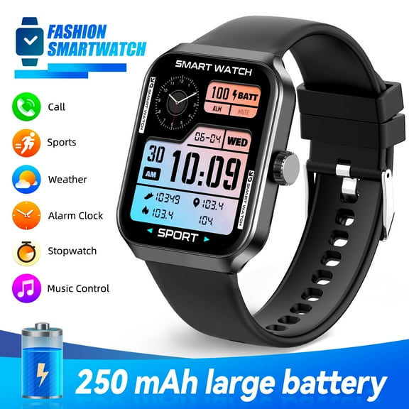 XAXRE NX25 Smart Watch for Men Women(Answer/Make Calls) 1.83” HD Full Touch Screen Watch with 100  Sports Modes IP68 Waterproof Smartwatch Compatible with iOS Android, 1pc