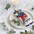 thumbnail image 3 of Cloth Napkins Set of 2 - 20x20 Inches, Independence Day Washable Reusable Table Napkins, 4th of July Patriotic Star Blue Red Flag Soft & Absortbent Dining Napkin for Party Wedding Hotel Restaurant, 3 of 8