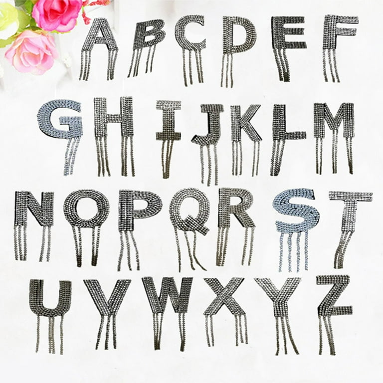 Alphabet Rhinestone Patches, Clothing Patch Embroidery Diy