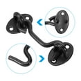thumbnail image 4 of Unique Bargains 3 Inch Hook Eye Latch, Stainless Steel Privacy Hook and Eye Latch Gate Latch Lock, Black, 4 of 6