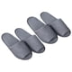 thumbnail image 3 of GOOHOCHY 4 pares de pantuflas desechables para hombre, portátiles y plegables, ideales para viajes y hoteles (grises), 3 of 8