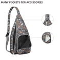 thumbnail image 3 of Cute Cartoon Dog Sling Backpack - Funny Bone Pattern Shoulder Bag (Adorable Pet Design, Lightweight & Durable), 3 of 4