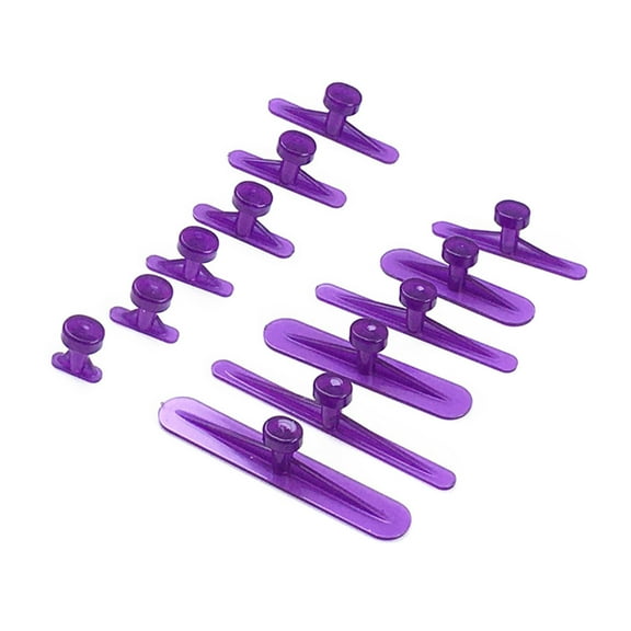 12Pcs Pullers Tabs Dent Repair Tabs Glues Pulling Tabs Kit for Small Dent Car Dent Removal Kit