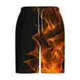 thumbnail image 4 of cllios Men's Swim Trunks No Liner,9 Inch Quick Dry Board Shorts Big and Tall Hawaiian Bathing Suits Swimwear Trendy Flame Printed Beach Shorts with Pockets, 4 of 5