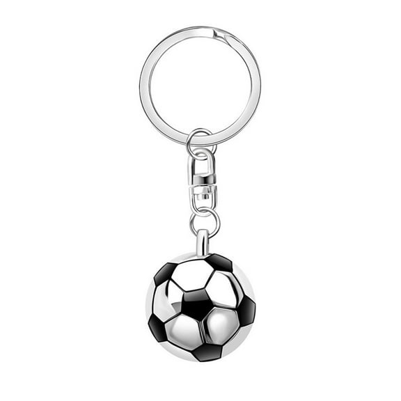 Metal Football Keyrings Sport Ball and Racket Keychain Birthday Christmas Gift