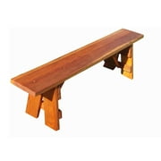 Best Redwood 6ft Farmhouse Solid Wood Picnic Bench in Natural