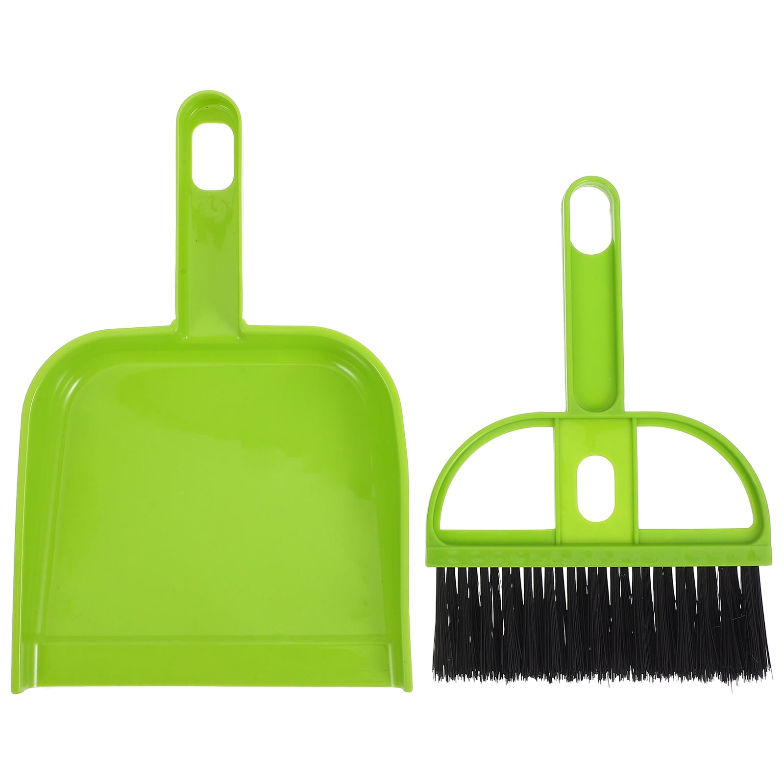 Mini Hand Broom And Dustpan Set Cute Little Hand Mini Broom And Dustpan Set,Small Dust Pan Mini For Tabletop Keyboards Pet Cages Green