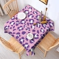 thumbnail image 2 of Pink and Purple Of Leopard Print Square Tablecloth,Waterproof Square Table Cover,Wipeable Spillproof Washable Table Cover for Home Kitchen Party Decor 42"X42"(107x107cm), 2 of 6