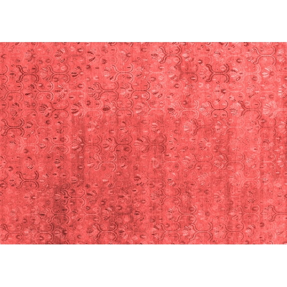 Ahgly Company Indoor Rectangle Abstract Red Contemporary Area Rugs, 2' x 4'