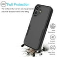 thumbnail image 6 of iPhone 16 Plus Case ,2 in 1 Phone Case for iPhone 16 Plus 6.7 inch ,Takfox Shockproof Protection Heavy Duty Armor Durable Hard Plastic & Rubber Rugged Full Body Bumper Cover- Black, 6 of 8