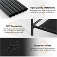 thumbnail image 4 of 10 Tier Shoes Rack with Cover, Black Vertical Shoe Shelf for Entryway,50 Pair Large Shoe Stand, 4 of 5