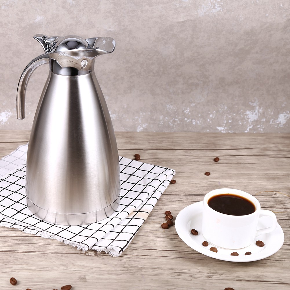 Antifuite Pour Café Chaud et Eau Froide Double Paroi Thermos Isotherme de 1l avec Filtre Gris Acier Inox Antifuite Pour Café Chaud et Eau Froide Double Paroi Thermos Isotherme de 1l avec Filtre Gris Acier Inox