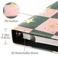 thumbnail image 3 of FORMRS 3 Ring Photo Album 4"x6" Self Adhesive Large Capacity PU Leather Cover, Pink Abstract, 3 of 8
