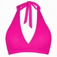 thumbnail image 6 of TOWED22 Bikini Tops for Women Adjustable Laced-up Back Design Swimsuit Top Sexy Twist V Neck Front Push Up Bathing Suit Top(Hot Pink,XXL), 6 of 9