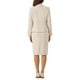 thumbnail image 3 of Conjunto de falda de traje de 2 piezas para mujeres, blusas de manga larga, chaqueta de blazer, conjunto de faldas lápiz M beige, 3 of 6