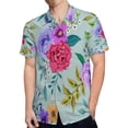 thumbnail image 4 of High Quality Hawaiian Shirts for Men Short Sleeve Aloha Beach Shirt Floral Summer Casual Button Down Shirts Blouses VHBJC6, 4 of 7