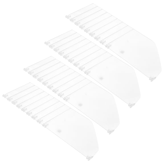 LOLIPPYY 4Pcs Clear Plastic Shelf Dividers for Pantry and Closet Flexible Removable Organizers