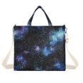 thumbnail image 7 of FORMRS Womens Corduroy Tote Bag Crossbody Shoulder Purse Handbag with Detachable Strap, Watercolor Galaxy, 7 of 7