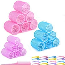 Hair Rollers,Self Grip Rollers Hair Curlers 30 Pcs Set with 18 Pcs Hair Roller 3 Sizes (6 Large Rollers, 6 Medium Rollers and 6 Small Rollers),Comb and 12 Clips for Long Medium Short Hair Volume