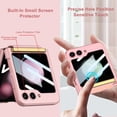 thumbnail image 6 of Case with Strap Compatible for Samsung Galaxy Z Flip 5 5g Case with Camera Screen Protector,Shockproof PU Leather Cover Flip Case for Samsung Galaxy Z Flip 5 Phone Case with Stand for Lady Pink, 6 of 14