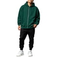 thumbnail image 2 of HAJWOH Men's Zip Up Lined Hoodie Sweatshirt And Sweatpant Jogging Casual Sports Suits Sets, 2 of 5