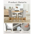 thumbnail image 4 of Towallmark Modern Fabric Upholstered Dining Chairs Set of 2,Ergonomic Curved Back, Heavy Duty Wood Legs, 265lbs Capacity for Dining Room, Kitchen & Home Office, 4 of 8