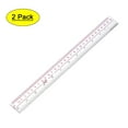 thumbnail image 1 of Unique Bargains Règle Droite 30cm 12 Pouces Échelle Métrique Double Outil de Mesure en Plastique Transparent 2 Pcs, 1 of 3