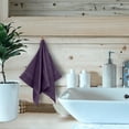 thumbnail image 2 of Luxury Hotel & Spa Collection, Quick Dry 100% Turkish Cotton 700 GSM, Eco Friendly Towel, for Bathroom, Gymand Kitchen Dobby Border Soft Hand Towel Set 16 X 30, Plum, Hand Towels - Set of 6, 2 of 5