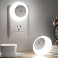 thumbnail image 1 of 4 Pack Luz de Noche Enchufable,Luces nocturnas se conectan a la pared para Niños,con Sensor de Luz de Atardecer a Amanecer, luz nocturna LED 0.5W para Interior,Escaleras,Sala (luz blanca, 4), 1 of 6