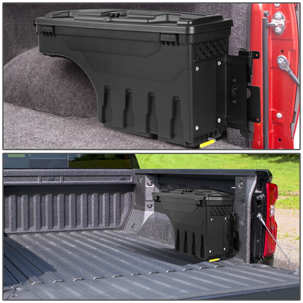 DNA Motoring ZTL-Y-0101 For 2002 to 2018 Dodge Ram 1500 2500 3500 Truck Bed Right Passenger Side Wheel Well Storage Case Tool Box w/Lock+Key 03 04 05 06 07