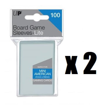 Ultra PRO Lite Mini American Board Game Card Sleeves Clear Size 41 x 63mm 100ct 