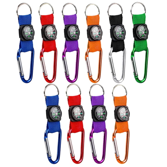 Baluue Small Clip Compass Metal Hikers Direction Parties 10Pcs