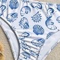 thumbnail image 5 of MEZZALL Children Girls Two Piece Swimwear Blue White Seashell Print Bikini Tankini Swimsuit For Youth Swim Holiday Summer Beachwear, 5 of 6