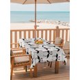 thumbnail image 2 of Outdoor Tablecloth with Umbrella Hole for Patio/Picnic/Party/Camping, Black Flamingos Waterproof Table Cloth Rectangle Table Cover Washable, Wooden Vintage Art Elegant Pastoral (52"x 70"), 2 of 9