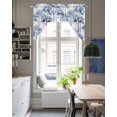 thumbnail image 4 of Watercolor Forest Blue Swag Valances for Windows, Small Curtains Drapes, Abstract Art Modern Trees Kitchen Window Curtains Over Sink Rod Pocket Window Treatment Valance for Bedroom/Bathroom 56"x36", 4 of 5
