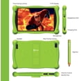 thumbnail image 3 of Paquete de tableta de aprendizaje para niños Contixo de 7 pulgadas: 2 GB de RAM, 32 GB, Bluetooth, Android, cámaras duales, controles parentales, auriculares Bluetooth para niños y bolsa para tableta Contixo  Contixo Kids, 3 of 4