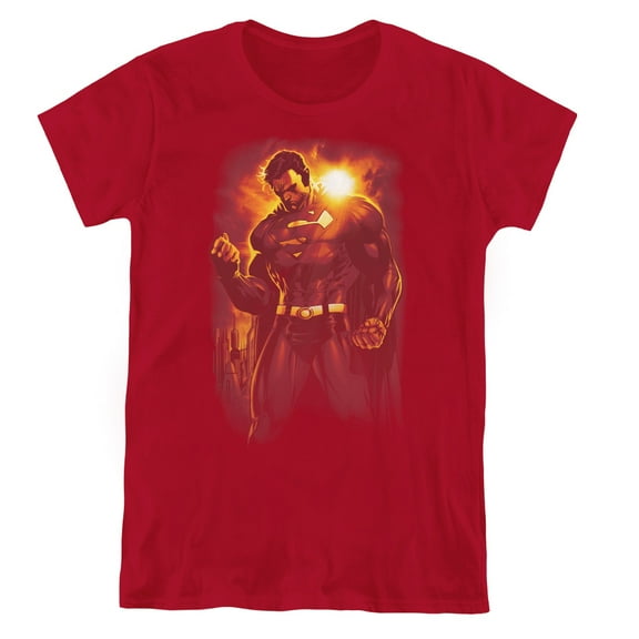 Superman Light Of The Sun Women's T-Shirt Cardinal