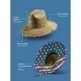 thumbnail image 4 of Sombrero de Paja para Hombres y Mujeres | Sombrero de salvavidas, sombrero de playa y sombrero de sol | Ala ancha UPF 50+ para protección solar | Talla única | Cicuta, 4 of 5