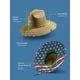 thumbnail image 4 of Sombrero de Paja para Hombres y Mujeres | Sombrero de salvavidas, sombrero de playa y sombrero de sol | Ala ancha UPF 50+ para protección solar | Talla única | Cicuta, 4 of 5