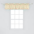 thumbnail image 2 of Ambesonne Strawberry Window Valance, Repetitive Pattern of Summer Fruit Silhouettes with Dots and Leaves, Curtain Valance for Kitchen Bedroom Decor with Rod Pocket, 54" X 12", Cream Vermilion Green, 2 of 2